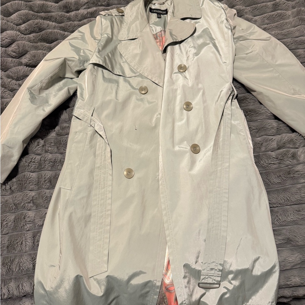 Madison Light Gray Trench Coat
